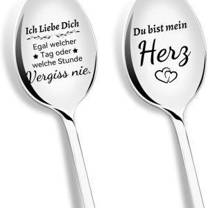 Koffielepels met gravure, huwelijksdagcadeaus voor mannen, liefdeslepels, verjaardag, liefdescadeau voor koppels, vrouwen, beste vriendin, man