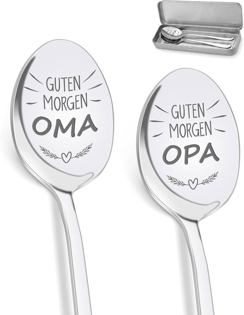 Koffielepels met gravure, lepel van roestvrij staal, cadeaus voor oma en opa, cadeaus voor grootvader, verjaardag, cadeaus voor grootvader voor Vaderdag