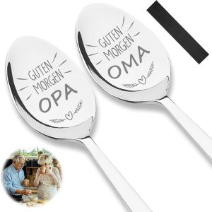 Koffielepels met gravure voor beste oma en opa voor verjaardag, oma, cadeau, opa, verjaardag, kerstcadeaus voor oma en opa