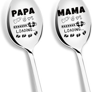 Koffielepels met gravure voor zwangere vrouwen, cadeaus voor verse ouders, kleine cadeaus voor zwangerschap, cadeau voor aanstaande vaders