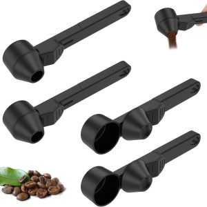 Koffielepels met trechter en schraper, 30 ml maatlepel, doseerlepel koffie, lange handgreep, voor herbruikbare koffiecapsules, eiwitpoeder en specerijen