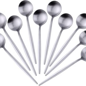 Koffielepels, roestvrijstalen theelepels, mini-taartlepel, spiegel, gepolijste theelepelset, 10 stuks