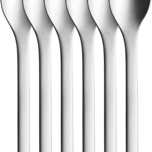 Koffielepelset van 18/10 roestvrij staal, 6 stuks, mat, duurzaam en vaatwasmachinebestendig, ideaal voor koffie en dips, inclusief geschenkdoos, perfect housewarmingscadeau
