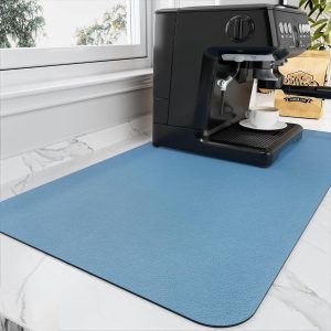 Koffiemat - Absorberende Hide Stain Rubber Backed Dish Droogmat voor Keuken Aanrecht - Bar Matten voor Werkbladen Accessoires Fit Onder Koffiezetapparaat Espressomachine