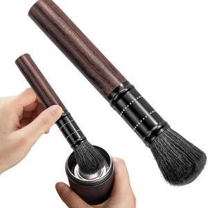 Koffiemolen Borstel - Reinigingsborstel Molen - Apparatuur Onderhouden - Ergonomisch Houten Handvat - 169 cm - Ebony