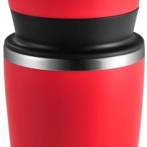 Koffiemolen Handmatig - Koffiemaler Bonenmaler - Verse Koffie Zetten - Verstelbare Maalgraad - 18.5 x 8.5 cm - Rood