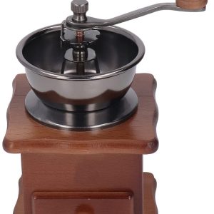 Koffiemolen Handmatig - Retro Koffiemolen - Verstelbare Dikte - Roestvrij Stalen Kern - Beukenhouten Basis - Eenvoudige Bediening