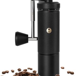 Koffiemolen Handmatige S3 externe instelling inklapbare handgreep bijgewerkte geïntegreerde metalen behuizing Espresso Moka Pour Over Franse koffie zwart.