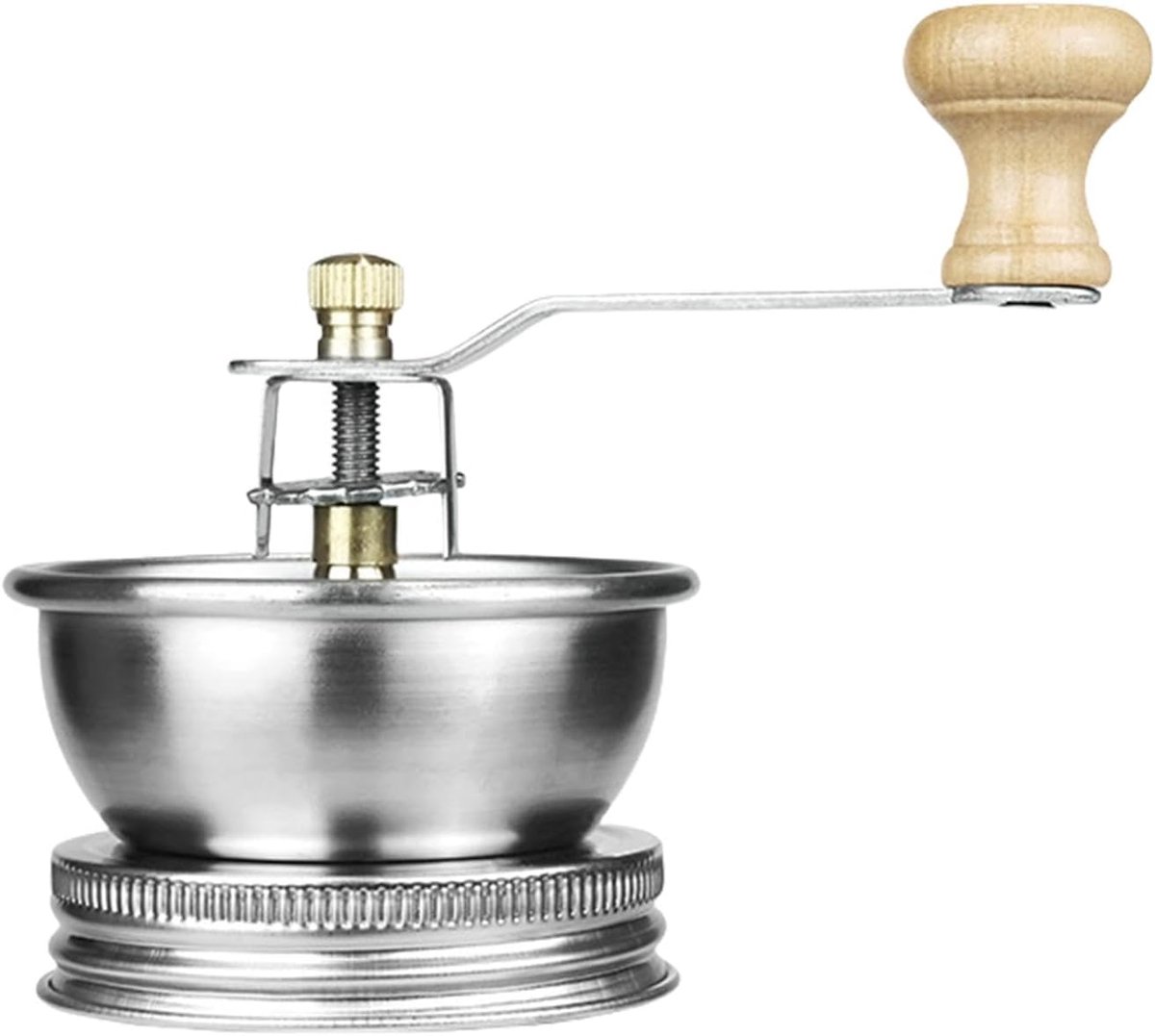 Koffiemolen Opzetstuk - Handmolen Bonen - Vers Gemalen Koffie - Past op Glazen Pot - 70 mm of 86 mm