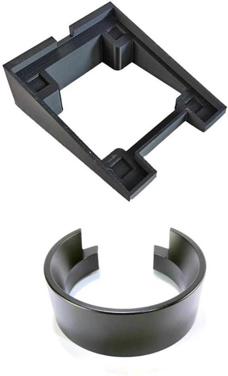 Koffiemolen doseerring - Trechter systeem - Efficiënt malen - Geoptimaliseerde hoek - 16 x 15 x 5 cm - Zwart