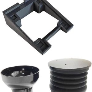 Koffiemolen doseerring - Trechter systeem - Efficiënt malen - Ruimtebesparend 2-in-1 - 16 x 16 x 10 cm - Zwart