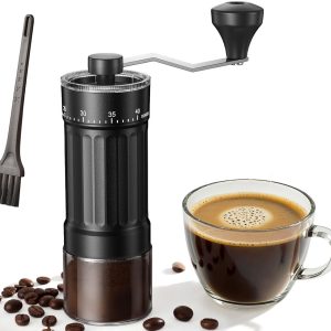 Koffiemolen handmatig-Verstelbare Maalgraad- Koffiemaler-Keramische Maalschijf-koffiebonen maler van sterk RVS-Espresso en Turkse Koffie