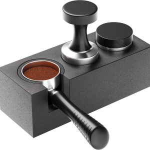 Koffiemolen, koffiemolensetbasis, espressocompressiestation, koffietamperset, portafilter, geschikt voor tamper 51-58mm, baristaset voor coffeeshops en koffieliefhebbers. (zwart)