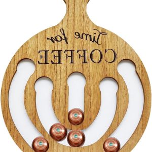 Koffiepad Organizer - Koffiepadorganizer Houten Plank - Keuken Ordenen - Elegant Houten Ontwerp - 30 x 1.2 cm - Meerkleurig