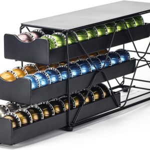 Koffiepadhouder voor Nespresso Vertuoline lade met meerdere niveaus voor het opbergen van Vertuo capsules (3 dieren)