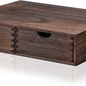 Koffiepads Opberger - Lade Organizer - Keuken Organiseren - Massief Hout - 40 cm Breed - Bruin