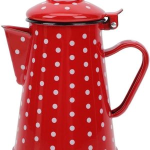 Koffiepot Ketel - Theepot Percolator - Koken en Serveren - Snelle Warmtegeleiding - 08L Capaciteit - Wit