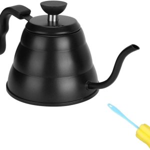 Koffiepot Percolator - Theepot Server - Koffie Maken - Slanke Gooseneck Tuit - 1 Liter - Rood