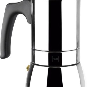 Koffiepot Roestvrij Staal - Moka Pot Percolator - Koffie Zetten - Volledig Inductie Bodem - 10 Cups - Zilver