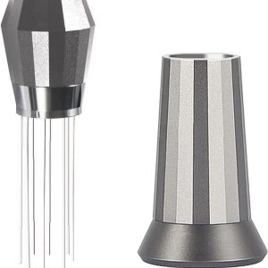 Koffieroernaald roestvrijstalen tampernaald - Tool voor koffie manipulatieverdeler - Accessoires voor koffiezetapparaten-Koffiedik (zilver)