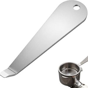 Koffiezeefhouder voor eenvoudig verwijderen van koffiepads, roestvrij staal, koffieaccessoires en gereedschap