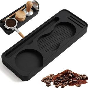 LISM-Espresso tampermat, siliconen koffietampermat Geschikt voor op het aanrecht, antislip en hittebestendige handgreepbeschermers Geschikt voor espressomachine-accessoires.