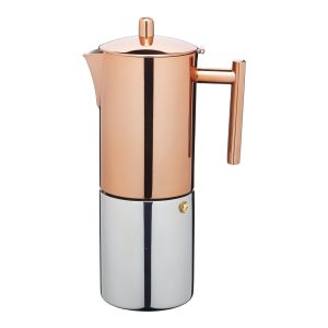 La Cafetière Percolator - Espresso Maker 10 Kopjes - 600 ml - RVS met Koperafwerking - Geschikt voor Inductie