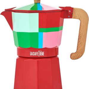 La Cafetière - Venice Percolator - Aluminium - Rood - 6 Kops - 290ml
