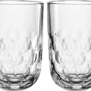 Latte Macchiato Glas - Koffiebeker IJskoffie - Koffie Genieten - Unieke Druppelstructuur - 390 ml - Transparant