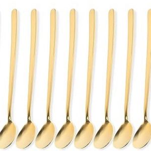 Latte Macchiato Lepels - 6 of 12 Stuks in Zwart, Zilver of Goud
