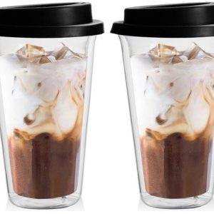 Latte-macchiatoglazen - Dubbelwandig - 2 stuks - Thermoglazen - 360 ml - Cappuccinoglazen - Voor thee - Voor ijskoffie - Bier- en latte-macchiatoglazen