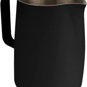 Melkopschuimkan met Handvat - Stoomkannetje Espressomachine - Latte Art Maken - Spitsmond Ontwerp - 600 ml - Zwart