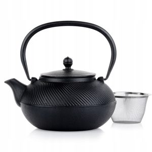 Merkloos Gietijzeren Theepot met Infuser, 1L