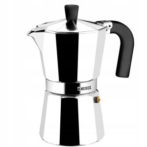 Merkloze Koffiezetter Aluminium voor 3 Kopjes - Zwart