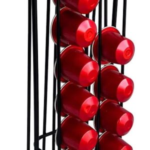 Metalen Koffiecapsule Houder - Capsulehouder - Koffiepadhouders - Koffiecups houder - Opbergrek - Capsule Opbergrek - Koffiepadhouders - Voor Koffiecapsules - Voor Capsules, Ruimtebesparend Opbergrek - 29.5x12.2x10cm