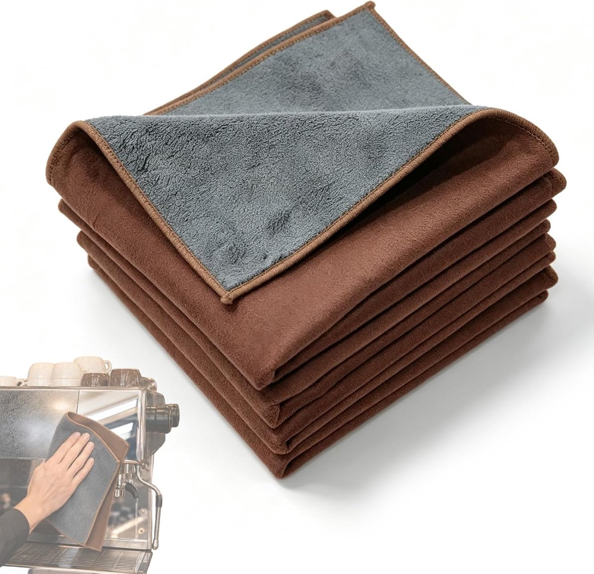 Microvezeldoeken 30 x 30 cm - 500 g/m² - ideaal voor espressomachines - professionele reiniging - ShopVlot