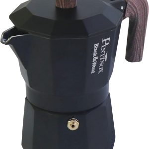 Moka Espressomachine voor 6 kopjes met Houtlook