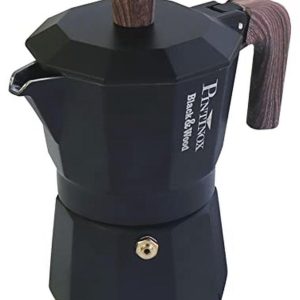 Moka Espressomachine voor 6 kopjes met Houtlook