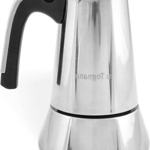 Moka Koffiezetter - Espresso Percolator - Koffie Zetten - Inductie Geschikt - 4 Kops - Zilver