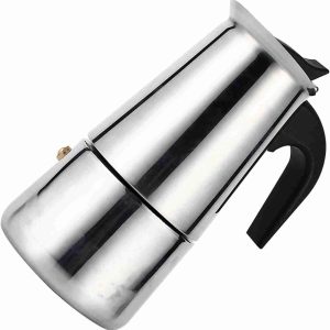 Moka Pot - Espressomaker Percolator - Koffie Zetten - Roestvrij Staal - 300 ml - Zilver