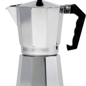 Mokapot - Waterreservoir 300 ml - Gegoten Aluminium - Zilver - Voor Gas, Elektrische en Keramische Kookplaten - Niet voor Inductie