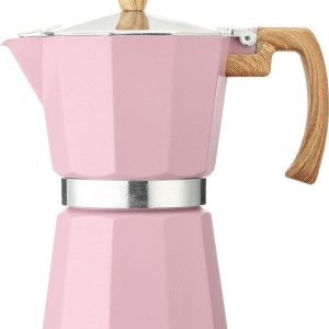 Mokapot espressomaker: Een gemakkelijk schoon te maken koffiezetapparaat voor op het fornuis, gemaakt van aluminium, een Cubaans koffiezetapparaat dat een rijke smaak levert.