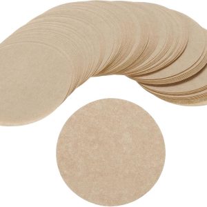 Mokka Pot Papieren Filter Wegwerp Rond Bruin Papier 5,5 cm OD voor Espressomachine, Cafe Kantoor Thuis Pack van 200