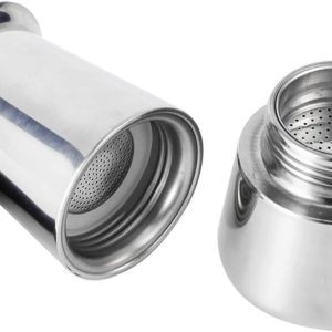 Mokkapot Koffiezetapparaat - Percolator Koffiepot - Thuis Koffie Maken - Roestvrijstalen Constructie - 450 ml - Zilver