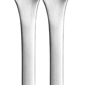 Mueslipelset van 18/10 roestvrij staal, matte afwerking, set van 2 - duurzame en elegante ontbijtlepel, 166 mm - ideaal voor muesli, soep, desserts - perfect cadeau in aantrekkelijke