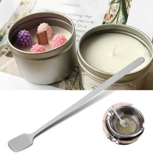 Multifunctionele Menglepel met Lange Steel, Druppelvorm en Handvat met Fijne Textuur, voor Het Maken van Koffie, Thee, Kaarsen en Drinken Roeren (Lepel van 17 cm met vierkante