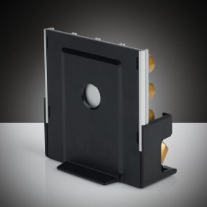Nespresso Koffiecapsulehouder en Capsulestandaard voor 40 capsules in de keuken en op kantoor - Beste bevestigingsstick voor aan de muur - Ook te gebruiken als standaard/organizer - Aluminium/Kunststof, Zilver/Zwart