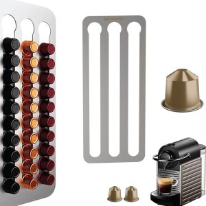Novelty Capsulehouder voor Nespresso Cups - Capsulehouders Koffiecups - Houder Koffie Capsules - RVS - Cuphouder 30 Stuks