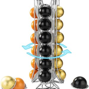 Omgoods - Coffee Pod Holder voor Nespresso Vertuo - 360° Rotatable Opslag voor 24 Capsules