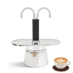 Omgoods - Dubbele Uitloop Espressomachine voor 2 Kopjes Koffie